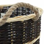 Casa si Gradina - Termice - Sobe, Seminee si accesorii - Accesorii seminee si sobe - Cos lemne foc cu curele de transport natural 50x44x58 cm salcie - Infinity.ro