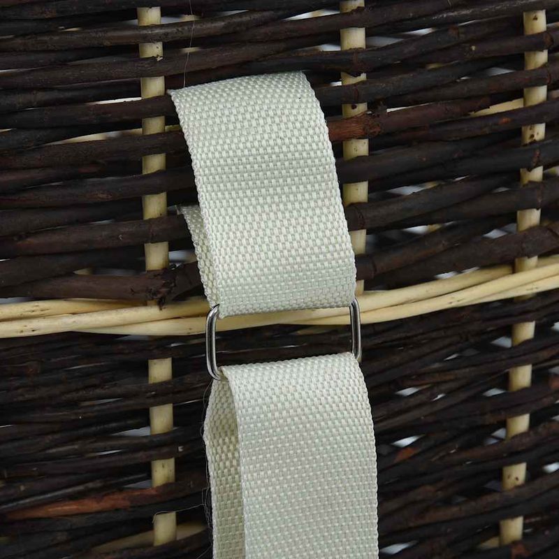Casa si Gradina - Termice - Sobe, Seminee si accesorii - Accesorii seminee si sobe - Cos lemne foc cu curele de transport natural 50x44x58 cm salcie - Infinity.ro