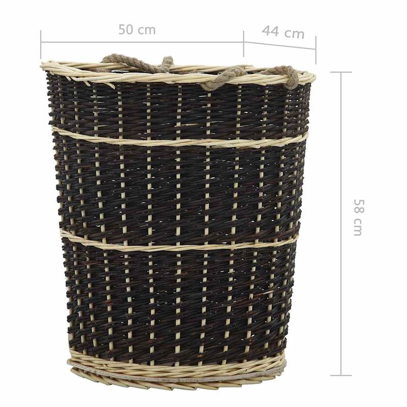 Casa si Gradina - Termice - Sobe, Seminee si accesorii - Accesorii seminee si sobe - Cos lemne foc cu curele de transport natural 50x44x58 cm salcie - Infinity.ro
