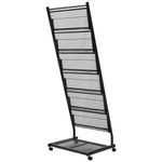 Casa si Gradina - Mobilier - Biblioteci si rafturi - Rafturi - Raft reviste A4, 47,5x43x133 cm, negru - Infinity.ro