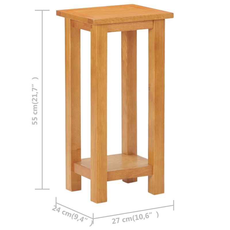 Casa si Gradina - Mobilier - Mese si birouri - Mese living - 289185  Masa laterala 27x24x55 cm Lemn masiv de stejar - Infinity.ro