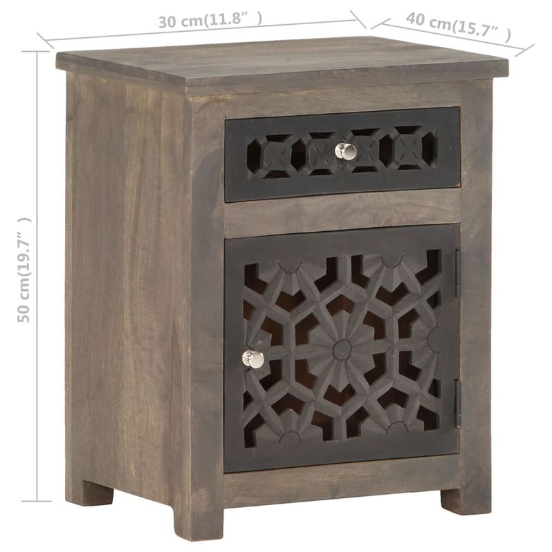 Casa si Gradina - Mobilier - Comode si corpuri - Noptiere - Noptiera, 40 x 30 x 50 cm, lemn masiv de mango - Infinity.ro