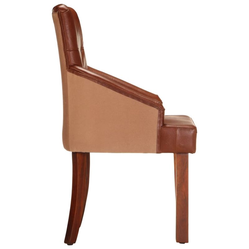 Casa si Gradina - Mobilier - Scaune si fotolii - Scaune - Scaune de bucatarie, 2 buc., maro, piele naturala de capra - Infinity.ro