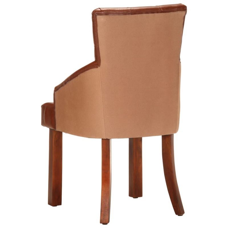 Casa si Gradina - Mobilier - Scaune si fotolii - Scaune - Scaune de bucatarie, 2 buc., maro, piele naturala de capra - Infinity.ro