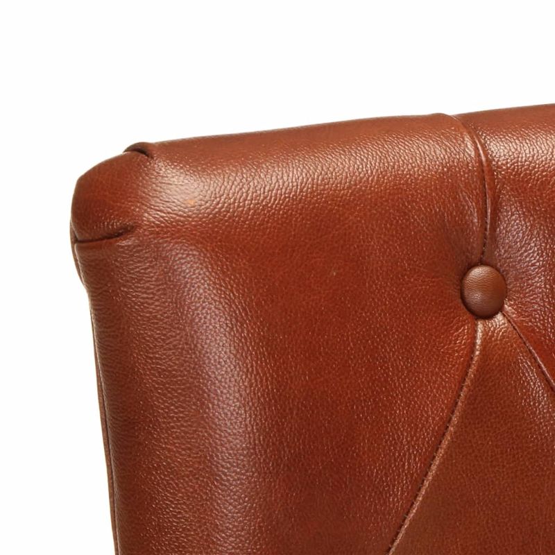 Casa si Gradina - Mobilier - Scaune si fotolii - Scaune - Scaune de bucatarie, 2 buc., maro, piele naturala de capra - Infinity.ro