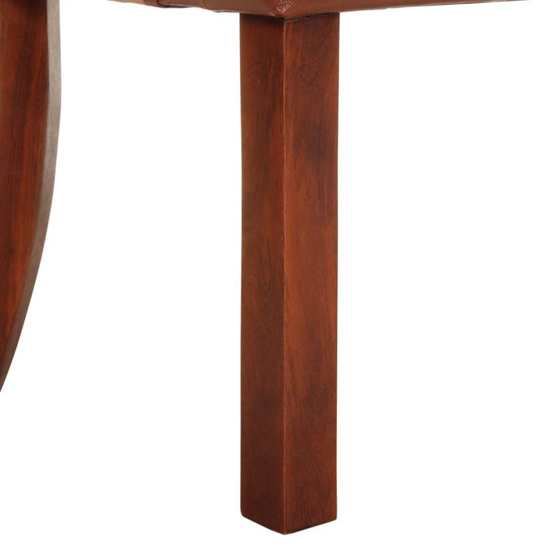 Casa si Gradina - Mobilier - Scaune si fotolii - Scaune - Scaune de bucatarie, 2 buc., maro, piele naturala de capra - Infinity.ro