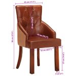 Casa si Gradina - Mobilier - Scaune si fotolii - Scaune - Scaune de bucatarie, 2 buc., maro, piele naturala de capra - Infinity.ro