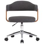 Casa si Gradina - Mobilier - Scaune si fotolii - Scaune - Scaune de bucatarie, 2 buc., gri, lemn curbat si textil - Infinity.ro