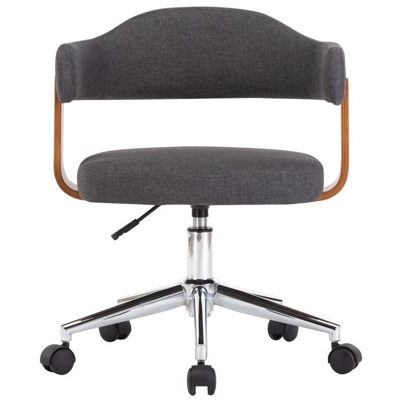 Casa si Gradina - Mobilier - Scaune si fotolii - Scaune - Scaune de bucatarie, 2 buc., gri, lemn curbat si textil - Infinity.ro