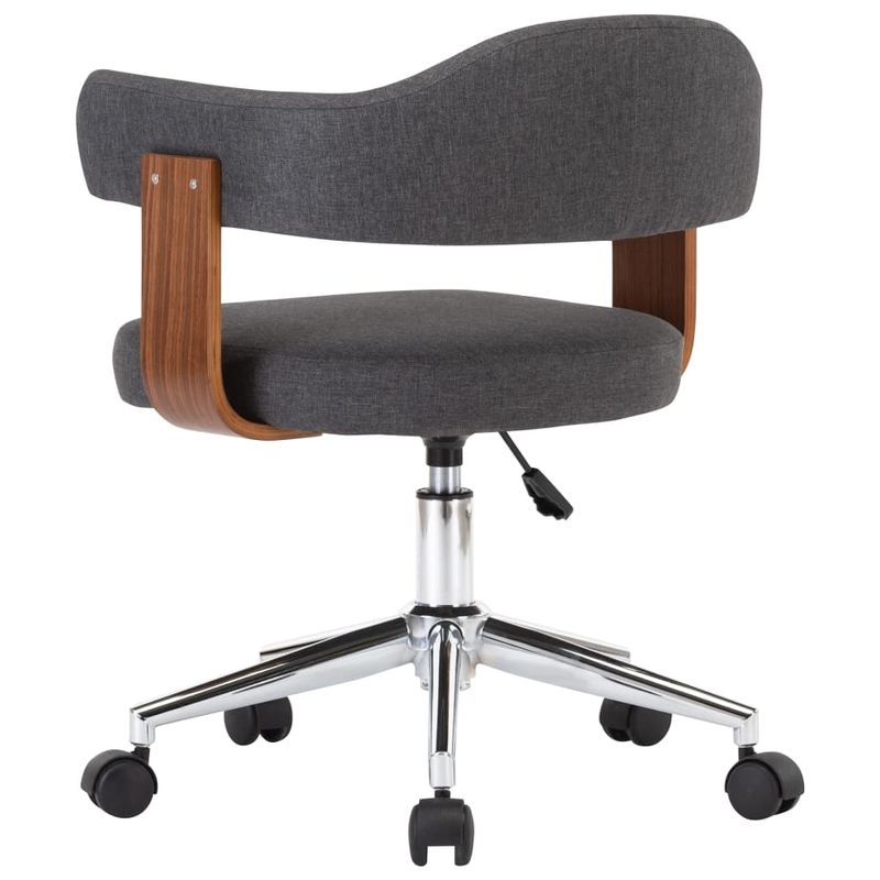 Casa si Gradina - Mobilier - Scaune si fotolii - Scaune - Scaune de bucatarie, 2 buc., gri, lemn curbat si textil - Infinity.ro