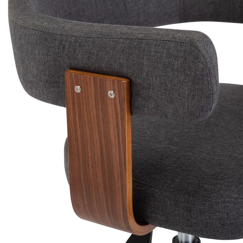 Casa si Gradina - Mobilier - Scaune si fotolii - Scaune - Scaune de bucatarie, 2 buc., gri, lemn curbat si textil - Infinity.ro