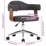 Casa si Gradina - Mobilier - Scaune si fotolii - Scaune - Scaune de bucatarie, 2 buc., gri, lemn curbat si textil - Infinity.ro