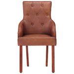 Casa si Gradina - Mobilier - Scaune si fotolii - Scaune - Scaune de bucatarie, 4 buc., maro, piele naturala de capra - Infinity.ro