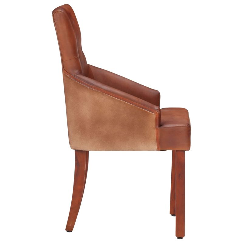 Casa si Gradina - Mobilier - Scaune si fotolii - Scaune - Scaune de bucatarie, 4 buc., maro, piele naturala de capra - Infinity.ro