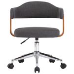 Casa si Gradina - Mobilier - Scaune si fotolii - Scaune - Scaune de bucatarie pivotante, 4 buc, gri, lemn curbat/textil - Infinity.ro
