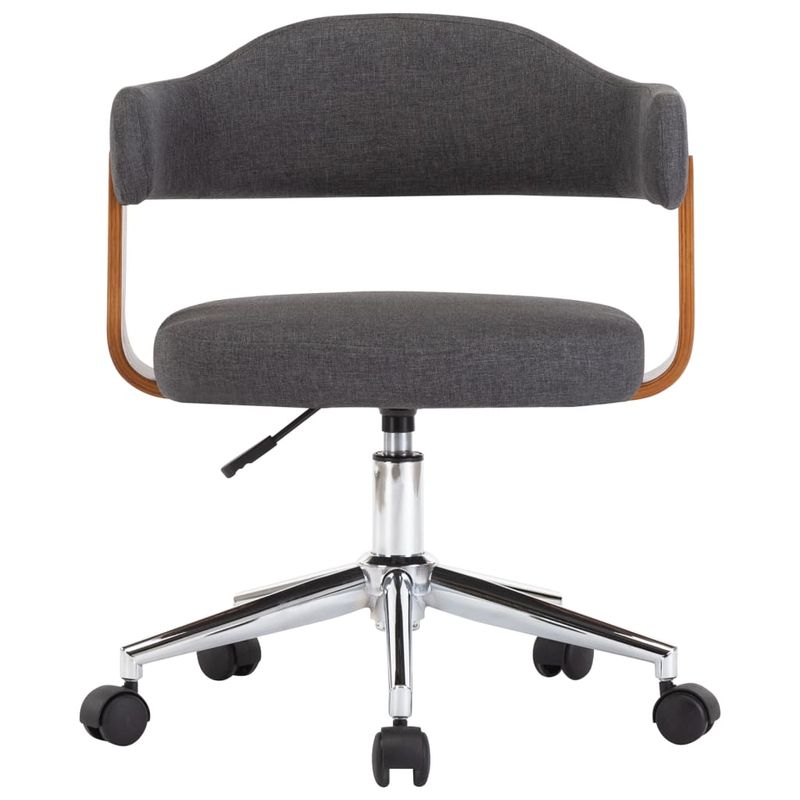 Casa si Gradina - Mobilier - Scaune si fotolii - Scaune - Scaune de bucatarie pivotante, 4 buc, gri, lemn curbat/textil - Infinity.ro