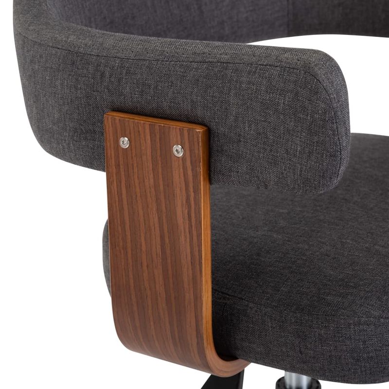 Casa si Gradina - Mobilier - Scaune si fotolii - Scaune - Scaune de bucatarie pivotante, 4 buc, gri, lemn curbat/textil - Infinity.ro