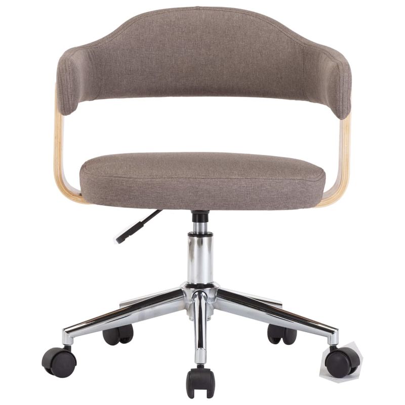 Casa si Gradina - Mobilier - Scaune si fotolii - Scaune - Scaune pivotante, 2 buc., gri taupe, lemn curbat & textil - Infinity.ro