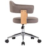 Casa si Gradina - Mobilier - Scaune si fotolii - Scaune - Scaune pivotante, 2 buc., gri taupe, lemn curbat & textil - Infinity.ro