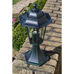 Casa si Gradina - Corpuri si surse de iluminat - Iluminat exterior - Felinare - Lampi de gradina, 2 buc., verde inchis/negru, aluminiu - Infinity.ro
