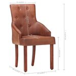 Casa si Gradina - Mobilier - Scaune si fotolii - Scaune - Scaune de bucatarie, 6 buc., maro, piele naturala de capra - Infinity.ro