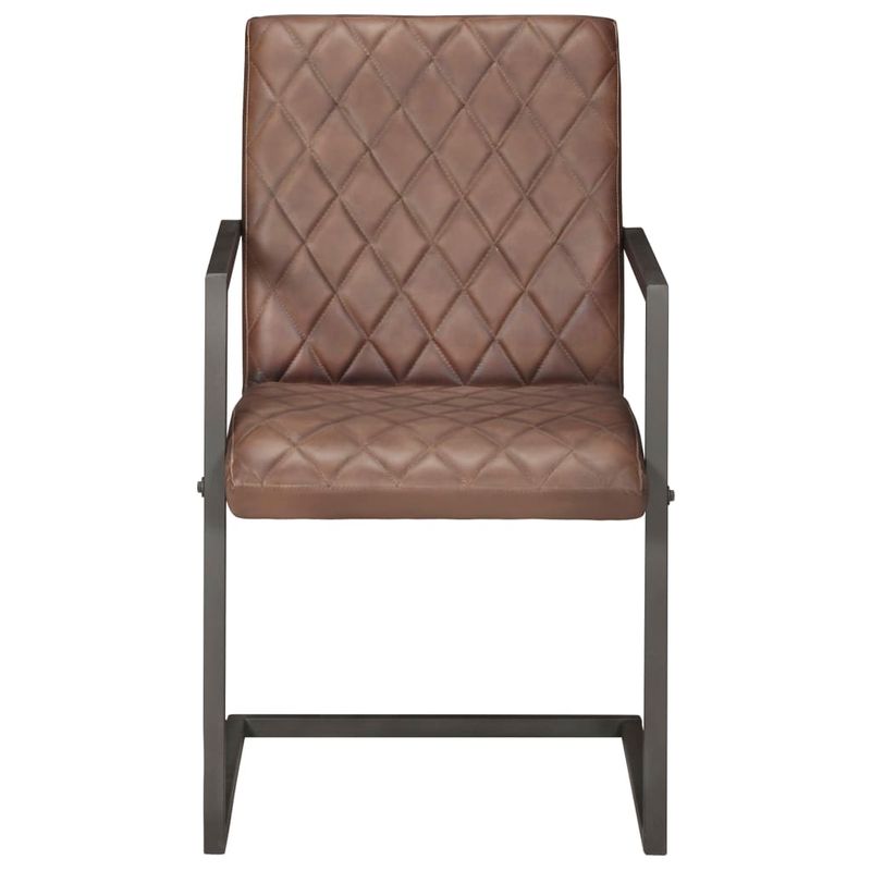 Casa si Gradina - Mobilier - Scaune si fotolii - Scaune - Scaune de masa tip consola 4 buc. maro, piele naturala - Infinity.ro