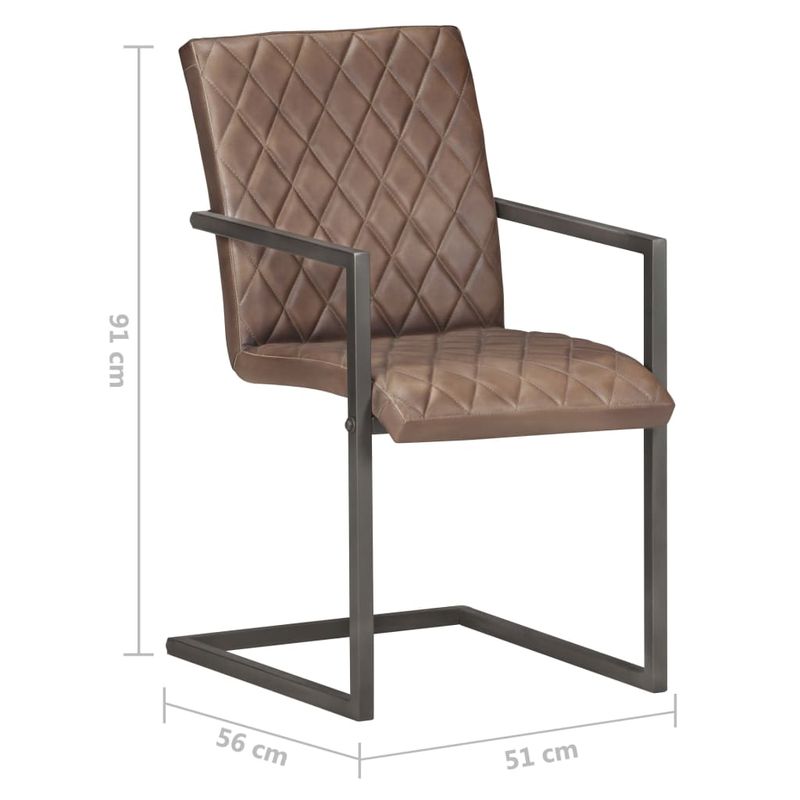 Casa si Gradina - Mobilier - Scaune si fotolii - Scaune - Scaune de masa tip consola 4 buc. maro, piele naturala - Infinity.ro