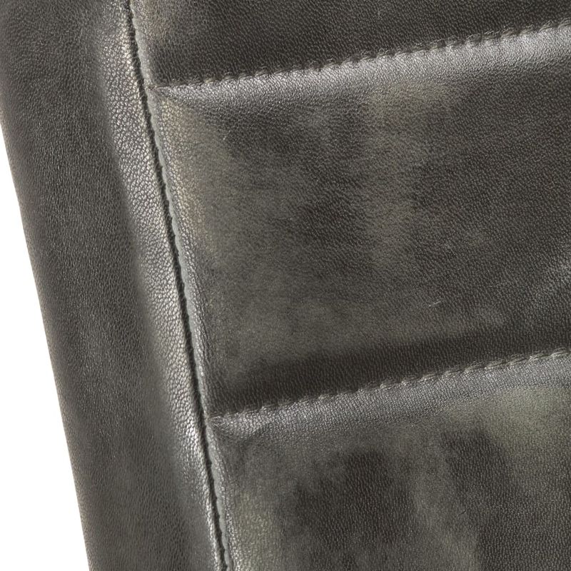 Casa si Gradina - Mobilier - Scaune si fotolii - Scaune - Scaune de bucatarie tip consola, 4 buc., gri, piele naturala - Infinity.ro