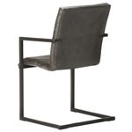 Casa si Gradina - Mobilier - Scaune si fotolii - Scaune - Scaune de bucatarie consola, 6 buc., gri, piele naturala - Infinity.ro