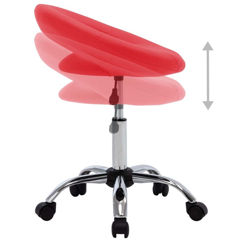 Casa si Gradina - Mobilier - Scaune si fotolii - Scaune - Scaun de bucatarie pivotant, rosu, piele ecologica - Infinity.ro