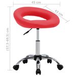 Casa si Gradina - Mobilier - Scaune si fotolii - Scaune - Scaun de bucatarie pivotant, rosu, piele ecologica - Infinity.ro