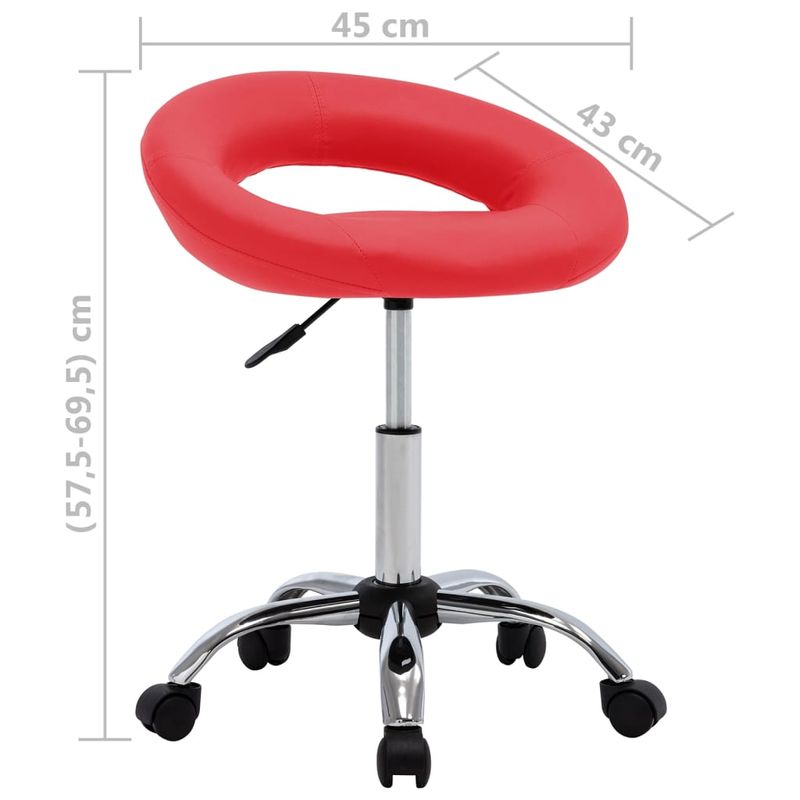 Casa si Gradina - Mobilier - Scaune si fotolii - Scaune - Scaun de bucatarie pivotant, rosu, piele ecologica - Infinity.ro