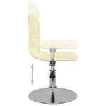 Casa si Gradina - Mobilier - Scaune si fotolii - Scaune - Scaune de bucatarie pivotante, 4 buc., crem, material textil - Infinity.ro
