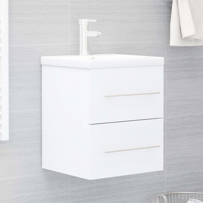 Casa si Gradina - Mobilier - Mobilier baie - Comode baie - Dulap cu chiuveta incorporata, alb, lemn prelucrat - Infinity.ro