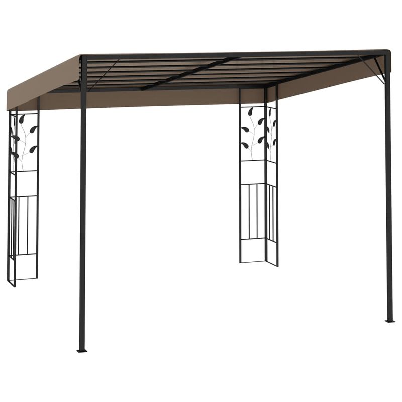 Casa si Gradina - Gradina si terasa - Umbrele si pavilioane - Pavilioane - Pavilion montat pe perete, gri taupe, 3x3x2,5 m - Infinity.ro
