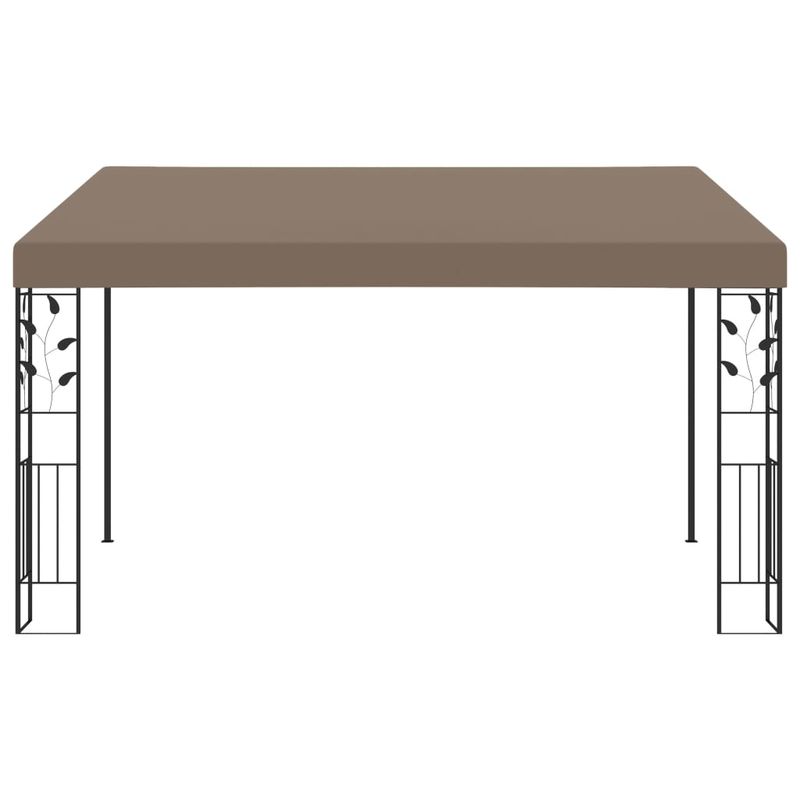 Casa si Gradina - Gradina si terasa - Umbrele si pavilioane - Pavilioane - Pavilion montat de perete, gri taupe, 4 x 3 x 2,5 m - Infinity.ro