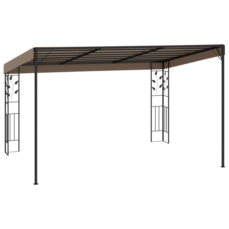 Casa si Gradina - Gradina si terasa - Umbrele si pavilioane - Pavilioane - Pavilion montat de perete, gri taupe, 4 x 3 x 2,5 m - Infinity.ro