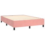 Casa si Gradina - Mobilier - Paturi si accesorii - Paturi - Pat box spring cu saltea, roz, 140x200 cm, catifea - Infinity.ro