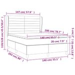 Casa si Gradina - Mobilier - Paturi si accesorii - Paturi - Pat box spring cu saltea, roz, 140x200 cm, catifea - Infinity.ro