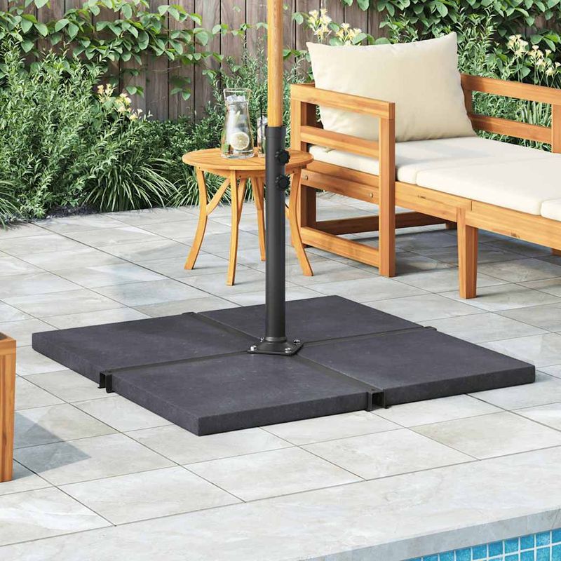 Casa si Gradina - Gradina si terasa - Umbrele si pavilioane - Umbrele - Placa de greutate umbrela, negru, granit, 25 kg, patrat - Infinity.ro