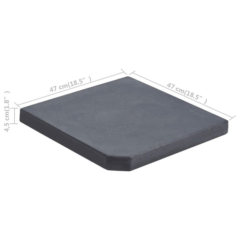 Casa si Gradina - Gradina si terasa - Umbrele si pavilioane - Umbrele - Placa de greutate umbrela, negru, granit, 25 kg, patrat - Infinity.ro