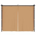 Casa si Gradina - Gradina si terasa - Umbrele si pavilioane - Pavilioane - Pavilion cu draperii, gri taupe, 3 x 3 m, otel - Infinity.ro