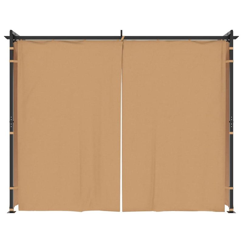 Casa si Gradina - Gradina si terasa - Umbrele si pavilioane - Pavilioane - Pavilion cu draperii, gri taupe, 3 x 3 m, otel - Infinity.ro