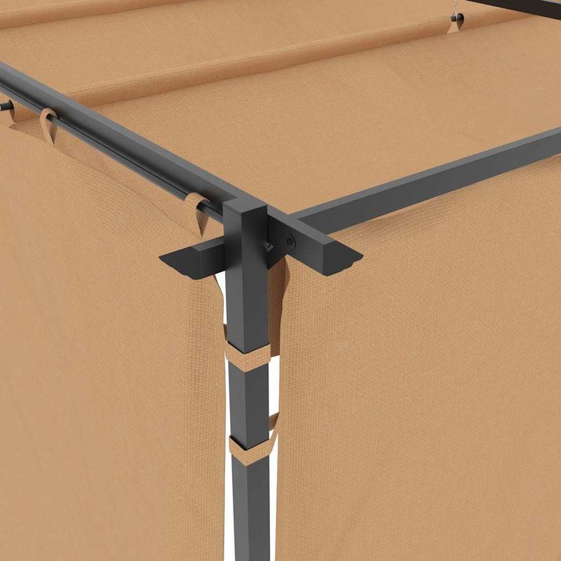 Casa si Gradina - Gradina si terasa - Umbrele si pavilioane - Pavilioane - Pavilion cu draperii, gri taupe, 3 x 3 m, otel - Infinity.ro