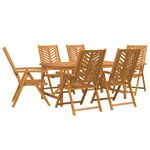 Casa si Gradina - Gradina si terasa - Mobilier exterior - Mese gradina - Set de masa pentru gradina 7 pcs Maro Lemn Solid de Acacia - Infinity.ro