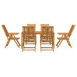 Casa si Gradina - Gradina si terasa - Mobilier exterior - Mese gradina - Set de masa pentru gradina 7 pcs Maro Lemn Solid de Acacia - Infinity.ro