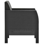 Casa si Gradina - Gradina si terasa - Mobilier exterior - Scaune si sezlonguri gradina - Scaun de gradina cu perna antracit 63x65x76 cm, ratan PP - Infinity.ro