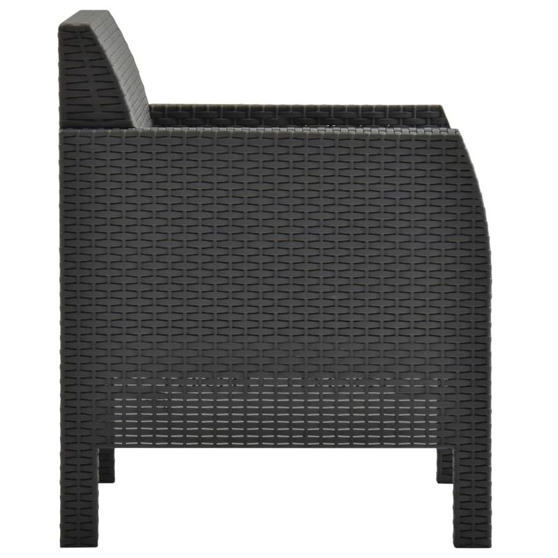 Casa si Gradina - Gradina si terasa - Mobilier exterior - Scaune si sezlonguri gradina - Scaun de gradina cu perna antracit 63x65x76 cm, ratan PP - Infinity.ro