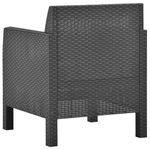 Casa si Gradina - Gradina si terasa - Mobilier exterior - Scaune si sezlonguri gradina - Scaun de gradina cu perna antracit 63x65x76 cm, ratan PP - Infinity.ro