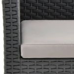 Casa si Gradina - Gradina si terasa - Mobilier exterior - Scaune si sezlonguri gradina - Scaun de gradina cu perna antracit 63x65x76 cm, ratan PP - Infinity.ro